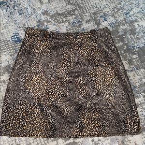 Designer cheetah print mini skirt